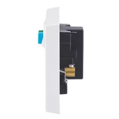 Schneider Electric Exclusive Square Edge 30mA 2-Gang 2P+E Switched Passive RCD Socket White -Sockets Sales Store 104JT A2