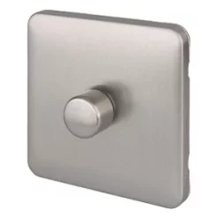 Schneider Electric Lisse Deco 1-Gang 2-Way Dimmer Brushed Stainless Steel