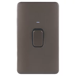 Schneider Electric Lisse Deco 50A 2-Gang DP Cooker Switch Mocha Bronze with LED with Black Inserts 4 Schneider Electric Lisse Deco 50A 2-Gang DP Cooker Switch Mocha Bronze with LED with Black Inserts - Image 2