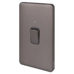 Schneider Electric Lisse Deco 50A 2-Gang DP Cooker Switch Mocha Bronze with LED with Black Inserts