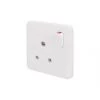 Schneider Electric Lisse 15A 1-Gang SP Switched Round Pin Plug Socket White -Sockets Sales Store 1156J P