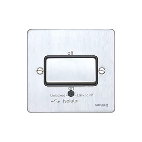 Schneider Electric Ultimate Low Profile 10A 1-Gang 3-Pole Fan Isolator Switch Polished Chrome with Black Inserts 4 Schneider Electric Ultimate Low Profile 10A 1-Gang 3-Pole Fan Isolator Switch Polished Chrome with Black Inserts - Image 2