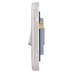 Schneider Electric Lisse Deco 10A 1-Gang 2-Way Retractive Switch Brushed Stainless Steel with Black Inserts -Sockets Sales Store 127FF A2