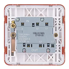 Schneider Electric Lisse Deco 10A 1-Gang 3-Pole Fan Isolator Switch Copper with White Inserts 6 Schneider Electric Lisse Deco 10A 1-Gang 3-Pole Fan Isolator Switch Copper with White Inserts - Image 4
