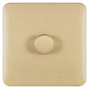 Schneider Electric Lisse Deco 1-Gang 1-Way Dimmer Switch Satin Brass 4 Schneider Electric Lisse Deco 1-Gang 1-Way Dimmer Switch Satin Brass - Image 2