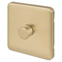 Schneider Electric Lisse Deco 1-Gang 1-Way Dimmer Switch Satin Brass