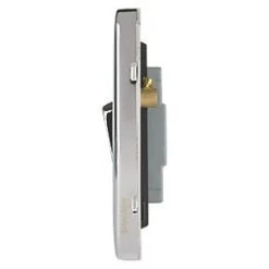 Schneider Electric Lisse Deco 10AX 2-Gang 2-Way Light Switch Polished Chrome with Black Inserts -Sockets Sales Store 157FF A2