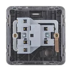 Schneider Electric Lisse Deco 13A Unswitched Fused Spur Brushed Stainless Steel with Black Inserts -Sockets Sales Store 160CC A3