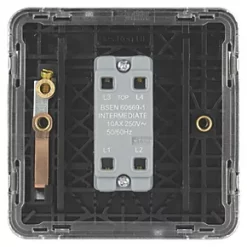 Schneider Electric Lisse Deco 10AX 1-Gang Intermediate Switch Polished Chrome with Black Inserts -Sockets Sales Store 174FF A3