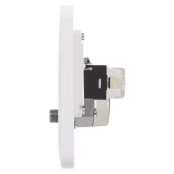 Schneider Electric Lisse 2-Gang Quadruplex Multimedia Socket White with White Inserts -Sockets Sales Store 1900J A2