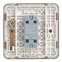 Schneider Electric Lisse Deco 10AX 1-Gang 1-Way Intermediate Switch Copper with White Inserts -Sockets Sales Store 194HX A2