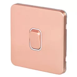 Schneider Electric Lisse Deco 10AX 1-Gang 1-Way Intermediate Switch Copper with White Inserts