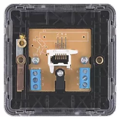 Schneider Electric Lisse Deco Slave Telephone Socket Mocha Bronze with Black Inserts -Sockets Sales Store 203FF A3