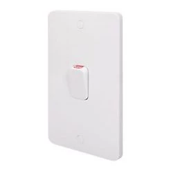 Schneider Electric Lisse 50A 2-Gang DP Cooker Switch White with LED