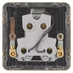 Schneider Electric Lisse Deco 50A 1-Gang DP Cooker Switch Satin Brass with LED with Black Inserts -Sockets Sales Store 255FF A3