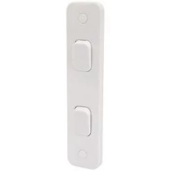 Schneider Electric Lisse 10AX 2-Gang 2-Way Rocker Switch White