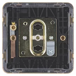 Schneider Electric Lisse Deco Coaxial TV / FM Socket Satin Brass with Black Inserts -Sockets Sales Store 277FF A3