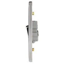 Schneider Electric Lisse Deco 50A 2-Gang DP Cooker Switch Polished Chrome with LED with White Inserts -Sockets Sales Store 316FF A2