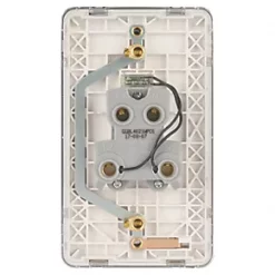 Schneider Electric Lisse Deco 50A 2-Gang DP Cooker Switch Polished Chrome with LED with White Inserts -Sockets Sales Store 316FF A3