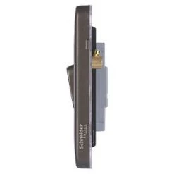 Schneider Electric Lisse Deco 10AX 1-Gang 2-Way Light Switch Mocha Bronze with Black Inserts -Sockets Sales Store 334FF A2