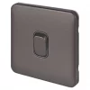 Schneider Electric Lisse Deco 10AX 1-Gang 2-Way Light Switch Mocha Bronze with Black Inserts -Sockets Sales Store 334FF P