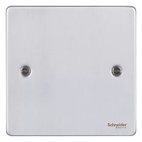 Schneider Electric Ultimate Low Profile 1-Gang Blanking Plate Brushed Chrome 4 Schneider Electric Ultimate Low Profile 1-Gang Blanking Plate Brushed Chrome - Image 2