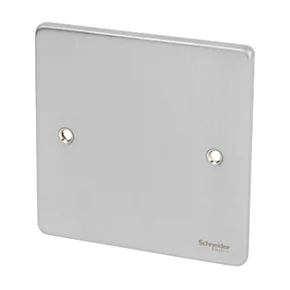 Schneider Electric Ultimate Low Profile 1-Gang Blanking Plate Brushed Chrome 3 Schneider Electric Ultimate Low Profile 1-Gang Blanking Plate Brushed Chrome