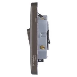 Schneider Electric Lisse Deco 13A Switched Fused Spur with LED Mocha Bronze with Black Inserts -Sockets Sales Store 355FF A2