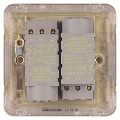 Schneider Electric Lisse Deco 2-Gang 2-Way Dimmer Switch Satin Brass -Sockets Sales Store 361FF A3