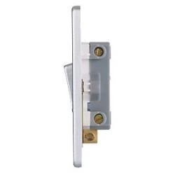 Schneider Electric Ultimate Low Profile 16AX 1-Gang Intermediate Switch Brushed Chrome with White Inserts -Sockets Sales Store 3630J A3