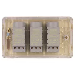 Schneider Electric Lisse Deco 3-Gang 2-Way Dimmer Switch Satin Brass 9 Schneider Electric Lisse Deco 3-Gang 2-Way Dimmer Switch Satin Brass -Sockets Sales Store 373FF A3
