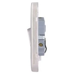 Schneider Electric Lisse Deco 20AX 1-Gang DP Control Switch Brushed Stainless Steel with LED with White Inserts -Sockets Sales Store 392FF A2