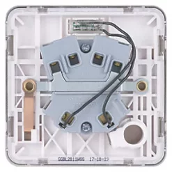 Schneider Electric Lisse Deco 20AX 1-Gang DP Control Switch Brushed Stainless Steel with LED with White Inserts -Sockets Sales Store 392FF A3