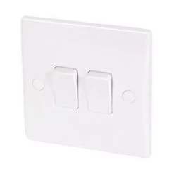Schneider Electric Ultimate Slimline 16AX 2-Gang 2-Way Light Switch White