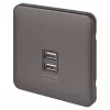 Schneider Electric Lisse Deco 3.1A 2-Outlet Type A USB Socket Mocha Bronze with Black Inserts -Sockets Sales Store 427FF P