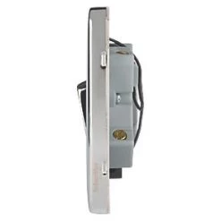 Schneider Electric Lisse Deco 13A Switched Fused Spur with LED Polished Chrome with Black Inserts -Sockets Sales Store 441FF A2