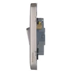 Schneider Electric Lisse Deco 10AX 3-Gang 2-Way Light Switch Brushed Stainless Steel with Black Inserts -Sockets Sales Store 444CC A2