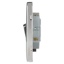 Schneider Electric Lisse Deco 13A Switched Fused Spur Polished Chrome with Black Inserts -Sockets Sales Store 461FF A2