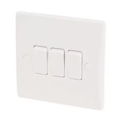 Schneider Electric Ultimate Slimline 10AX 3-Gang 2-Way Light Switch White