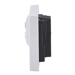Schneider Electric Exclusive Square Edge 30mA 2-Gang Unswitched Passive RCD Socket White -Sockets Sales Store 497JT A2