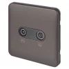 Schneider Electric Lisse Deco 1-Gang Duplex Multimedia Socket Mocha Bronze with Black Inserts -Sockets Sales Store 507FF P