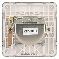 Schneider Electric Lisse Deco 1-Gang Triplex Multimedia Socket Polished Chrome with White Inserts -Sockets Sales Store 517FF A3