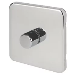 Schneider Electric Lisse Deco 1-Gang 1-Way Dimmer Switch Polished Chrome