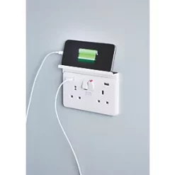 Schneider Electric Lisse 2-Gang Frame Surround Shelf White -Sockets Sales Store 5353J A3