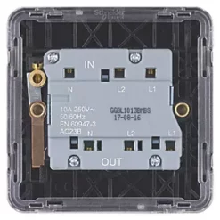 Schneider Electric Lisse Deco 10A 1-Gang 3-Pole Fan Isolator Switch Mocha Bronze with Black Inserts -Sockets Sales Store 569FF A3