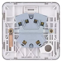 Schneider Electric Lisse Deco 20AX 1-Gang DP Control Switch Brushed Stainless Steel with White Inserts -Sockets Sales Store 573FF A3
