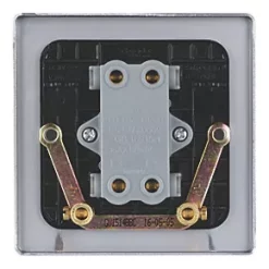 Schneider Electric Ultimate Low Profile 16AX 1-Gang Intermediate Switch Brushed Chrome with Black Inserts -Sockets Sales Store 5802J A2