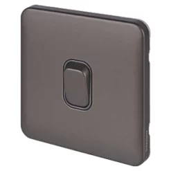 Schneider Electric Lisse Deco 20AX 1-Gang DP Control Switch Mocha Bronze with Black Inserts