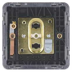 Schneider Electric Lisse Deco Coaxial TV / FM Socket Brushed Stainless Steel with Black Inserts -Sockets Sales Store 593FF A3