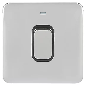 Schneider Electric Lisse Deco 50A 1-Gang DP Cooker Switch Polished Chrome with LED with Black Inserts 4 Schneider Electric Lisse Deco 50A 1-Gang DP Cooker Switch Polished Chrome with LED with Black Inserts - Image 2